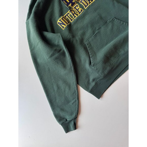 Champion NOTRE DAME Dark Green Cotton Blend Fleece Hoodie Sweatshirt, Size M - Picture 6 of 11